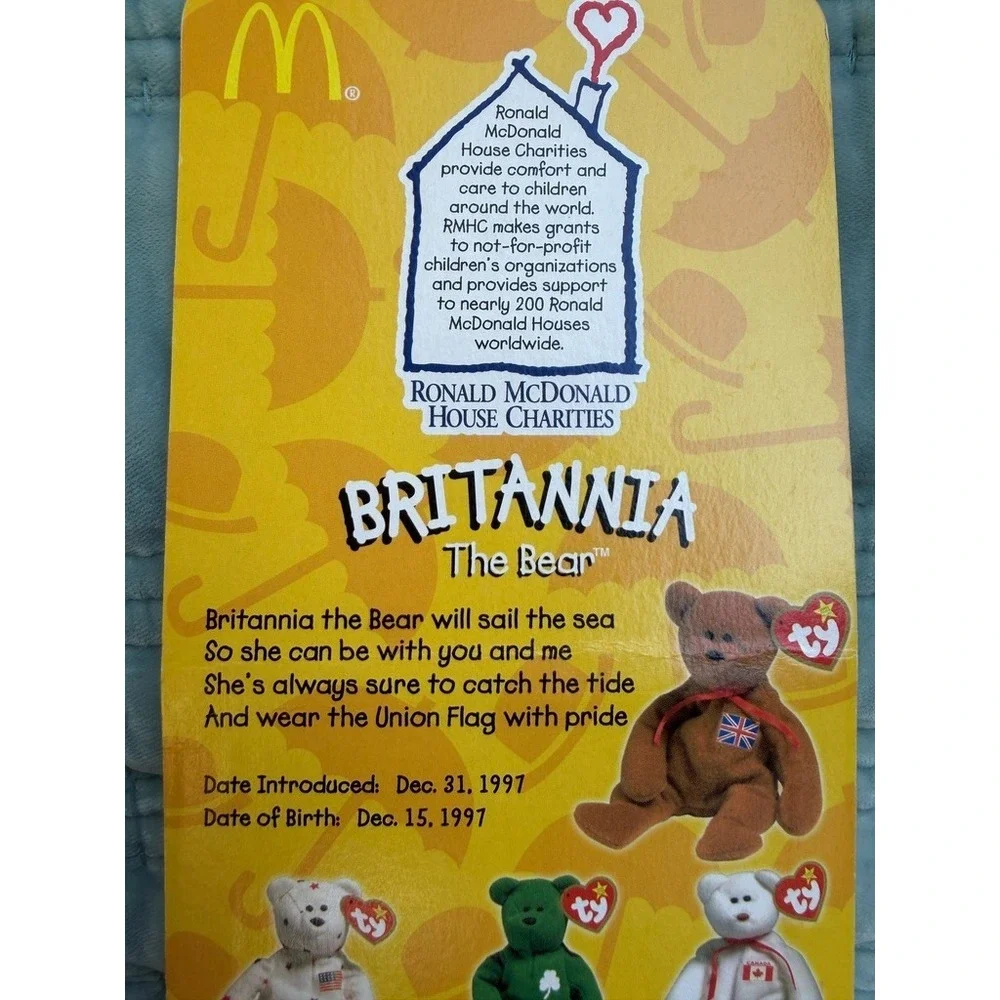Ty Teenie Beanie Babies McDonald's Germania Britannia Bears NIB Vintage 1999 Lot